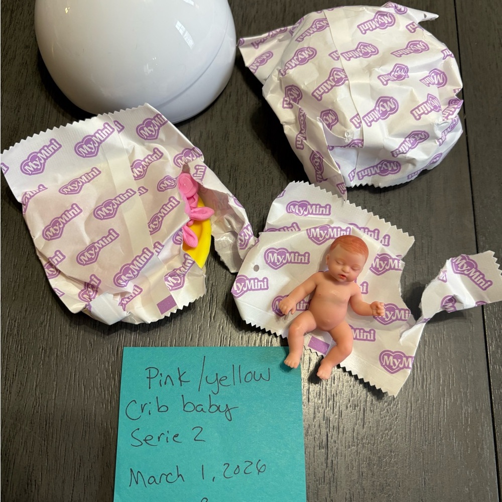 Pink and Yellow Baby Doll Crib Set